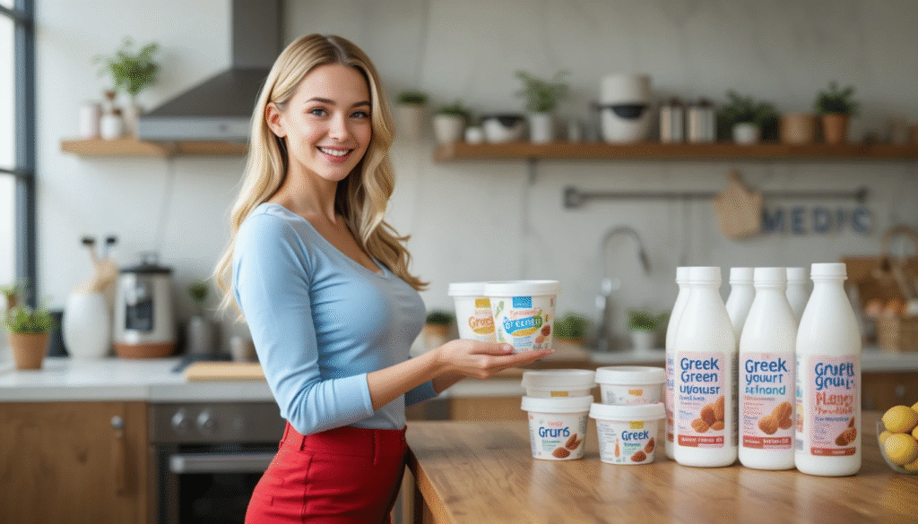 “Low carb dairy for beginners – Greek yogurt, almond milk”