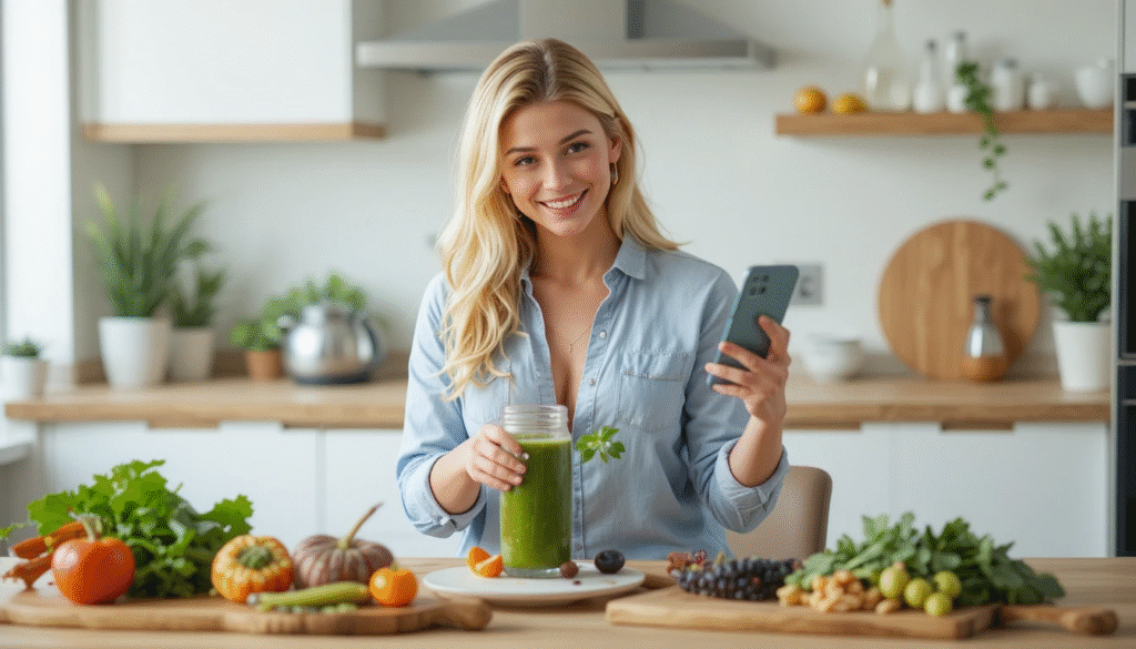woman making a low carb smoothie for rheumatoid arthritis