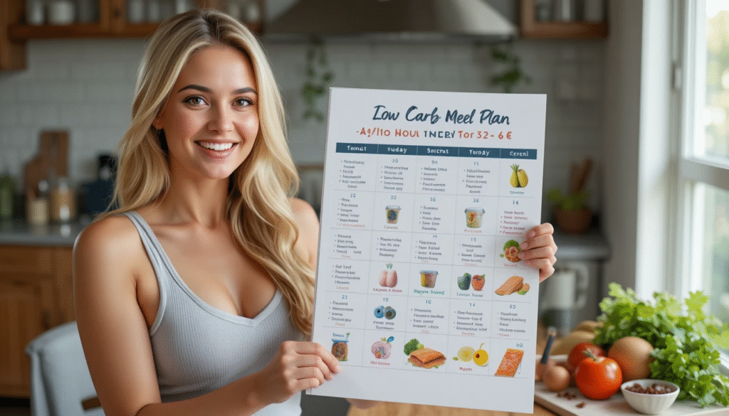 Low Carb Diet for Beginners printable seven day meal plan